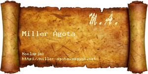 Miller Ágota névjegykártya