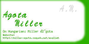 agota miller business card